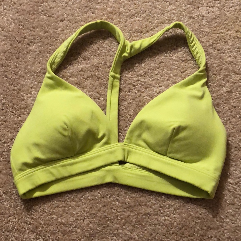 Athleta highlighter yellow sports bra
